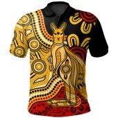 Australia Polo Shirt Aboriginal Kangaroo Journey