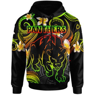 Penrith Panthers Polynesian Hoodie - Custom Wild Black Penrith Panthers