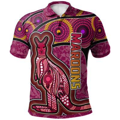 Maroons Rugby Polo Shirt - Custom Indigenous Maroons Polo Shirt