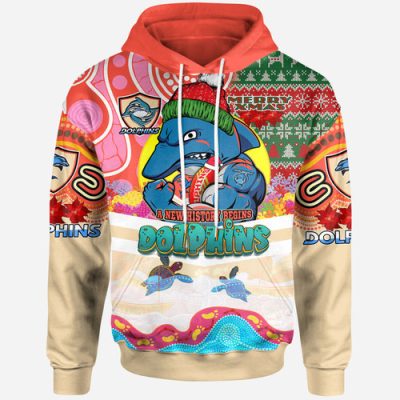 Redcliffe Dolphins Christmas Custom Hoodie - A New History Begins Hoodie