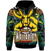 Wallabies Rugby Hoodie - Custom Kangaroo Rugby Ball Rugby Championship Personalised Player And Number Hoodie