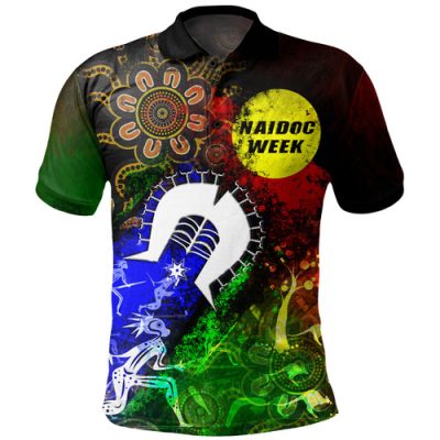 Australia Polo Shirt Naidoc Week Aboriginal Indigenous Inspired Blood In Me