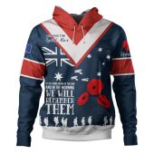 Australia Sydney Anzac Custom Hoodie - Blue Keeping the Spirit Alive Hoodie