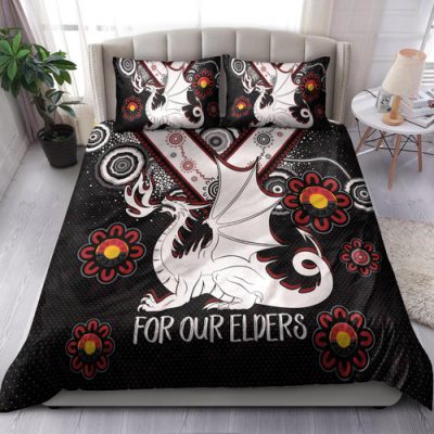 Australia Illawarra and St George Naidoc Bedding Set - Custom For Our Elders Boomerangs Bedding Set