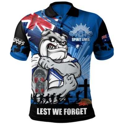 Canterbury-Bankstown Bulldogs Polo Shirt Fearless ANZAC Defender