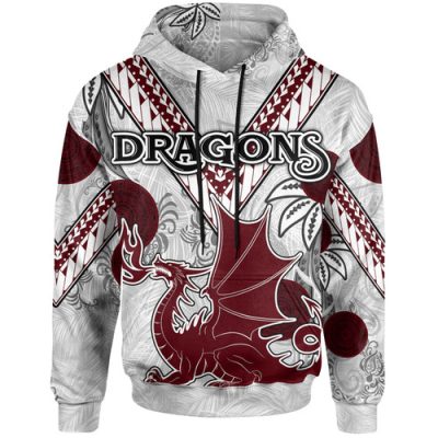 St. George Illawarra Dragons Custom Hoodie - Red White Forever Hoodie