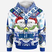 Australia Canterbury-Bankstown Christmas Hoodie - Custom Merry Canterbury-Bankstown Christmas Indigenous Hoodie