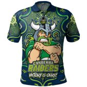 Canberra Raiders Polo Shirt Aboriginal Pattern Inspired Victory Is Ours