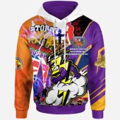 Melbourne Storm Anzac Watercolour Custom Hoodie - Remembrance Melbourne Storm Anzac Day With Poppy Flower Hoodie