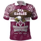 Manly Warringah Sea Eagles Polo Shirt - Custom Talent Win Games But Teamwork And Intelligence Win Championships With Aboriginal Style
