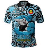 Cronulla-Sutherland Sharks Polo Shirt Custom Naidoc Week 2024 Aboriginal Pattern And Torres Strait Islander Inspired