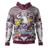 Manly Warringah Sea Eagles Naidoc Hoodie - Custom Manly Army Naidoc Week For Our Elders Aboriginal Inpsired Hoodie