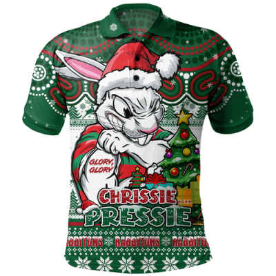 South Sydney Rabbitohs Polo Shirt Aussie Ugly Christmas For Die Hard Fan Supporters