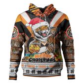 Wests Tigers Christmas Custom Hoodie - Tigers Santa Aussie Big Things Hoodie