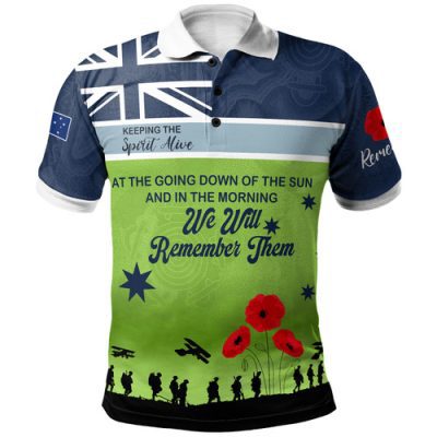 Canberra Raiders Anzac Custom Polo Shirt - Keeping the Spirit Alive Polo Shirt