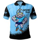 New South Wales Blues Polo Shirt Custom State Of Origin 2024 Go Mighty NSW Blues For Die Hard Fan Supporters