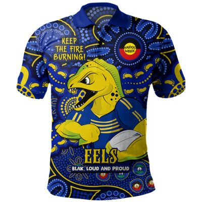 Parramatta Eels Polo Shirt Custom Naidoc Week 2024 Aboriginal Pattern And Torres Strait Islander Inspired
