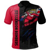 Essendon Polo Shirt Burning Passion Of Power Scratch Style