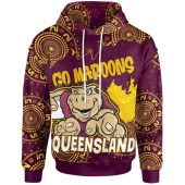 Queensland Team Hoodie - Custom QLD Cane Toad Aboriginal Inspired Wrap Hoodie