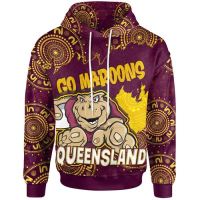 Queensland Team Hoodie - Custom QLD Cane Toad Aboriginal Inspired Wrap Hoodie