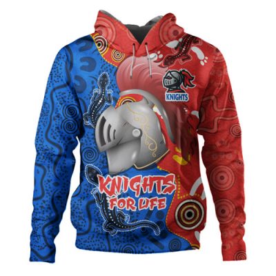 Newcastle Knights Hoodie - Custom Aboriginal Inspired Newcastle Knights