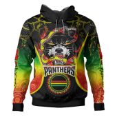 Penrith Panthers Custom Gradient Hoodie - Angry Penrith Panthers Penny Power Personalised Name And Number Hoodie