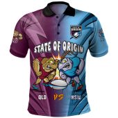 Queensland Maroons Polo Shirt Custom State Of Origin 2024 Tough Fan Rugby For Life QLD vs NSW Ver 2