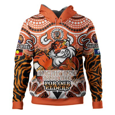 Wests Tigers Naidoc Week Hoodie - Custom Tigers Naidoc Week For Our Elders Hoodie