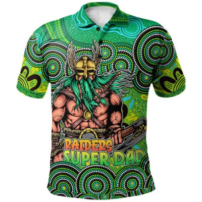 Canberra Raiders Polo Shirt - Custom Father's Day Canberra Raiders Super Dad Polo Shirt