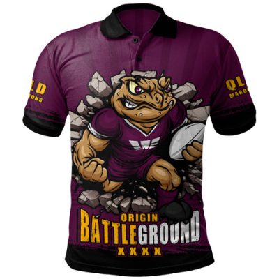 Queensland Maroons Polo Shirt Dynasty Of Maroons
