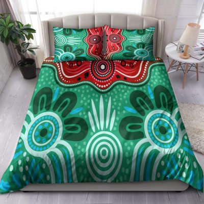 Australia Indigenous Bedding Set - Indigenous dot art River concept