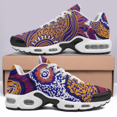 Wests Tigers Cushion Shoes - Tiger Aboriginal Inspired Pattern Cushion Running Shoes