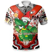 St. George Illawarra Dragons Indigenous Custom Polo Shirt - The RED V With Indigenous Culture Polo Shirt