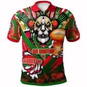 South Sydney Rabbitohs Premierships Polo Shirt - Custom Go Rabbitohs Champion Claw Scratch Culture Polo Shirt