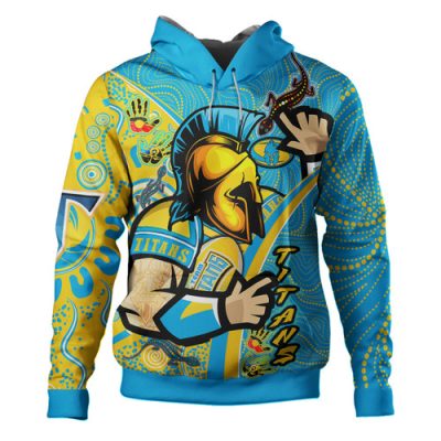 Gold Coast Titans Custom Hoodie - Titans Pride With Aussie Indigenous Culture Hoodie