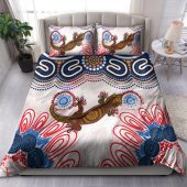 Australia Aboriginal Inspired Bedding Set - Indigenous Gecko Aboriginal Inspired Patterns