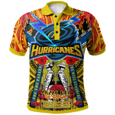 Wellington Hurricanes Anzac Day Custom Hoodie - Remembrance Hurricanes With Maori Patterns And Poppy Flowers