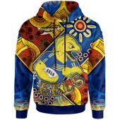 Parramatta Eels Hoodie - Custom Electric Parramatta Eels with Aboriginal Inspired Dot Painting Player And Number Hoodie