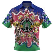 Australia Torres Strait Islands Custom Polo Shirt - Torres Strait Islanders Dhari With Goannas And Dot Art Reunion Polo Shirt