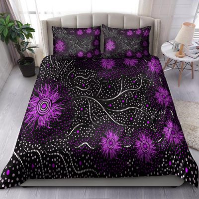 Australia Indigenous Bedding Set - Aboriginal inspired dot painting dreaming art