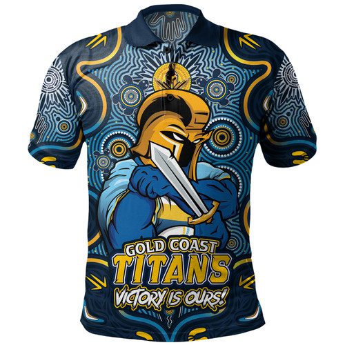 Gold Coast Titans Polo Shirt Aboriginal Pattern Inspired Victory Is Ours Gold Coast Titans Polo Shirt Aboriginal Pattern Inspired Victory Is Ours