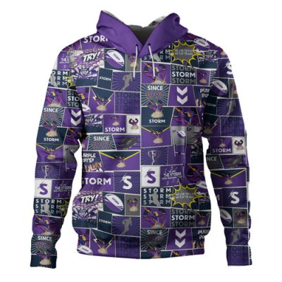 Melbourne Storm Hoodie - Team Of Us Die Hard Fan Supporters Comic Style