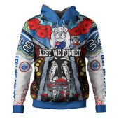 Australia Sea Eagles Anzac Hoodie - Lest We Forget Aboriginal Inspired Patterns Hoodie