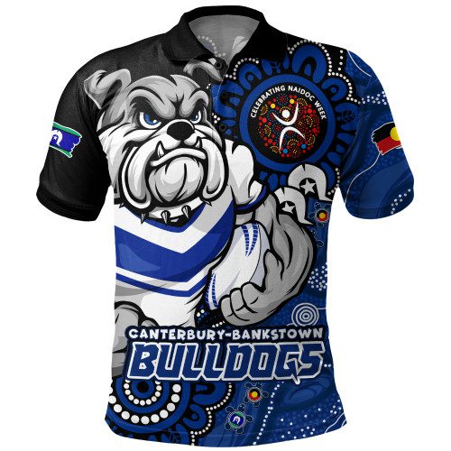 Canterbury-Bankstown Bulldogs Polo Shirt Power Through Generations NAIDOC Edition Canterbury-Bankstown Bulldogs Polo Shirt Power Through Generations NAIDOC Edition