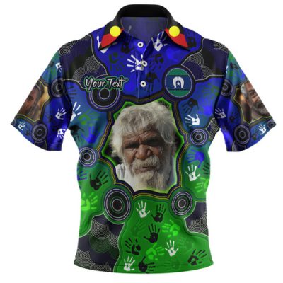 Australia Torres Strait Islands Custom Polo Shirt - Aboriginal Dot Art Indigenous Handprints Personalised Photo Polo Shirt