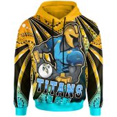 Gold Coast Titans Custom Hoodie - Titans Pride With Aboriginal Dot Art Personalised Player And Number Hoodie