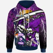 Melbourne Storm Premierships Hoodie - Custom "Road To Final" Melbourne Storm Thunder Ghost Culture Hoodie