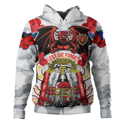 St. George Illawarra Dragons Anzac Custom Hoodie - Dragons ANZAC Day Commemoration