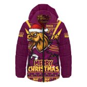 Brisbane Broncos Hooded Padded Jacket Merry Christmas Festive Spirit Edition
