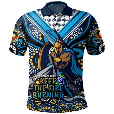 Gold Coast Titans Polo Shirt Aboriginal Inspired Naidoc Week Custom For Die Hard Fan Supporters